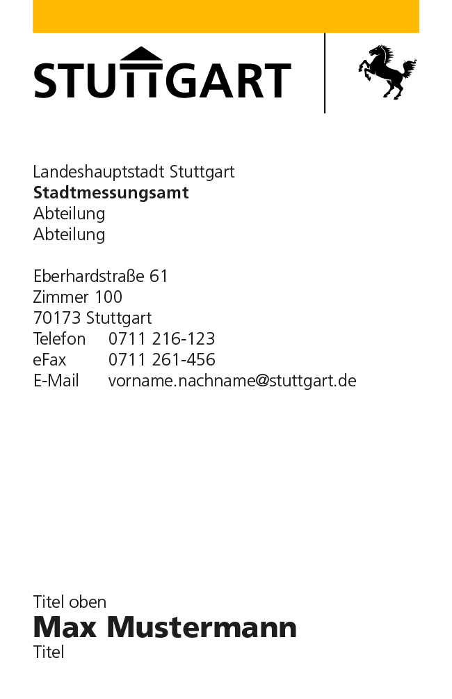 Hoch mit Postanschrift